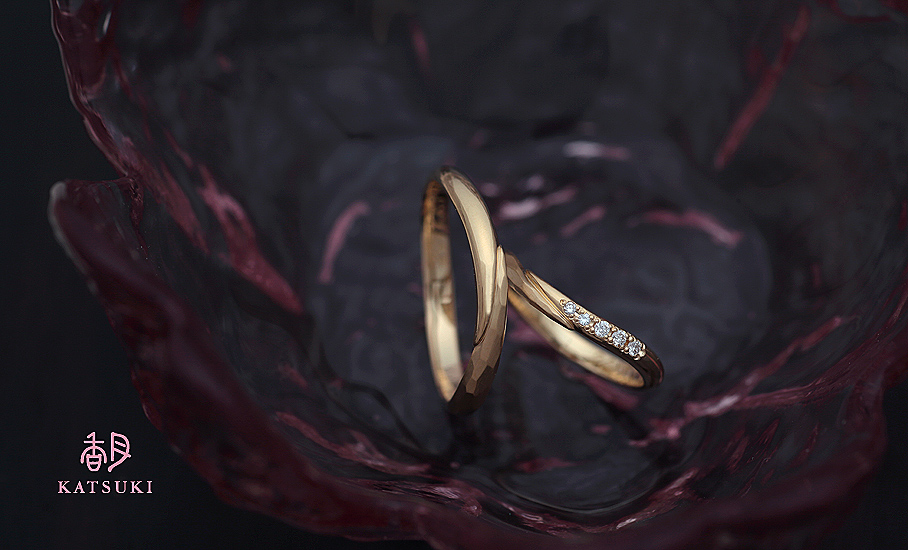 オリジナル結婚指輪 “メテオール&メテオール・ブリレ” ¥74.200-/税別~ ◆シルバー制作可:¥15.000/税別~