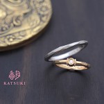 ゴールドつや消し仕上げの結婚指輪☆