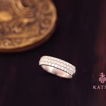 ダイヤモンドパヴェ＆正六角形の結婚指輪☆プラチナ