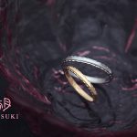 熟練職人の彫りをさり気なく施した結婚指輪☆プラチナ＆イエローゴールド