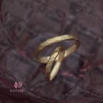 ドットデザインの結婚指輪☆K18イエローゴールド