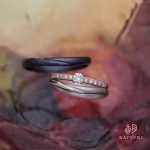 ピンクダイヤが輝く婚約指輪＆結婚指輪