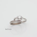 立爪の婚約指輪と結婚指輪のリフォーム