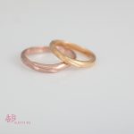 太くアレンジされた結婚指輪【メテオール】