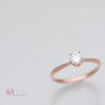 0.7ctのピンクゴールドの婚約指輪【フルーリ】