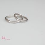 熊本のお客様/ダイヤモンド３石アレンジの結婚指輪【メテオール】