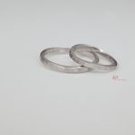 プラチナにマット仕上げを施した結婚指輪【ランコントレ】
