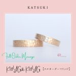 バケットカットのダイヤモンドが輝く太めの結婚指輪【フルオーダー】